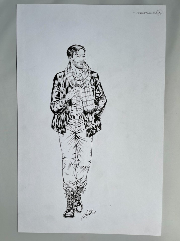 Got Style Menswear Original Art by Comic Artist Al Rio 11x17 Signed Dated Comic Art