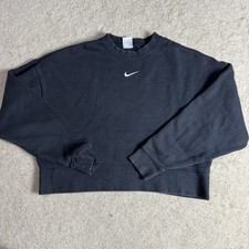Nike Womens Cropped Sweatshirt XS Black