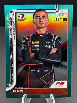 2025 Topps Chrome Formula 1 - F3 Drivers Theophile Nael #58 Aqua Refractor /199