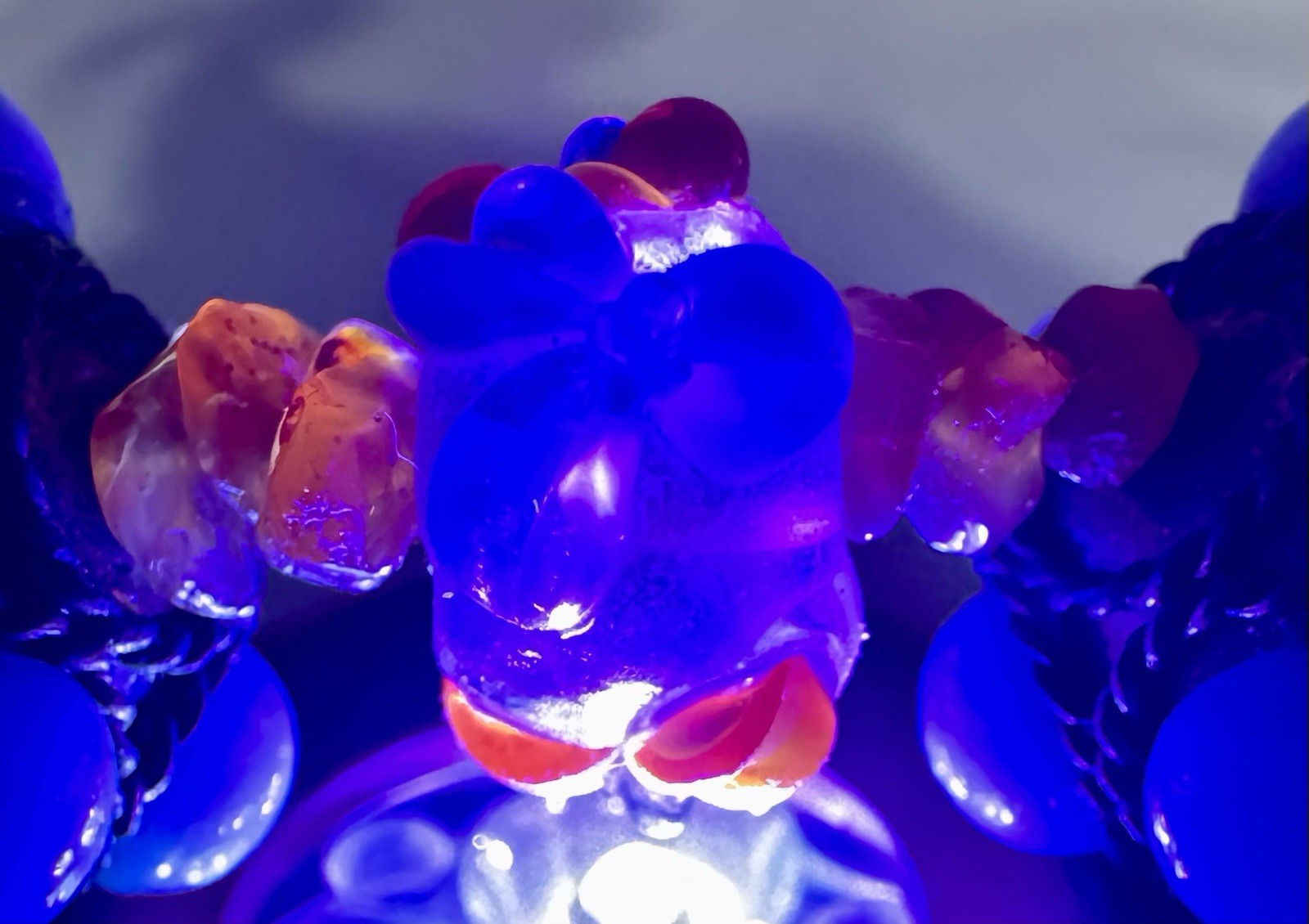 Art Deco Statement Necklace Earring Set Cadmium O… - image 10