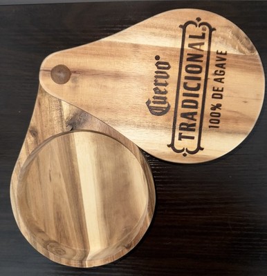 NEW Jose Cuervo Tradicional Wooden Teardrop Bar Glass Salt/Sugar Rimmer