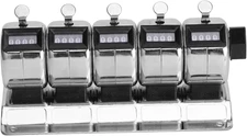 Hand Tally Counter, 4-Digit Clicker Counter Metal Mechanical Counter 0-9999 5 Un