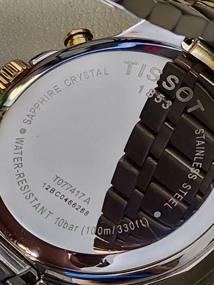 Tissot PRX Classic Chronograph Two-tone Men's Watch T077417 Pre-Owned - Image 4 of 4