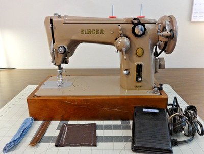 SERVICED SINGER 306K Heavy Duty Sewing Machine - DENIM LEATHER