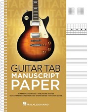 Guitar Tab Manuscript Paper Music Sheets 80 Pages Chord Grids Spiral Bound Book