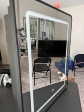 Large Vanity Mirror with LED Light and Touch Sensor   Modern