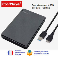 Boîtier disque dur SSD externe 2.5" SATA USB 3.0 jusqu'à 4To Windows Linux MacOS