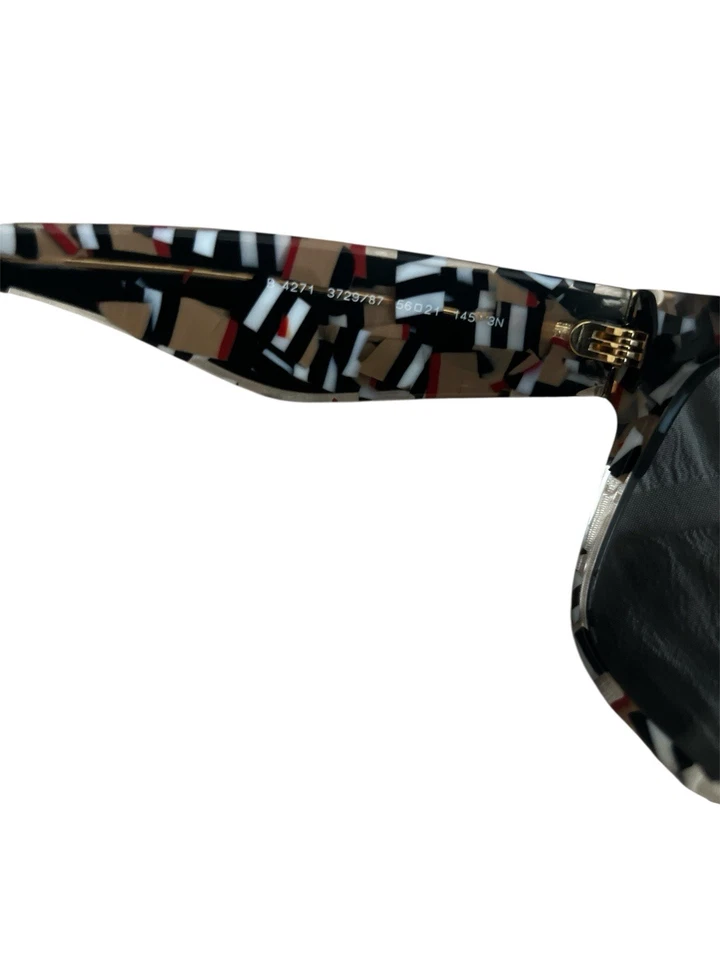 Burberry Small Kitty Sunglasses Black Frame Grey - Image 4 of 4