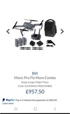 DJI Mavic Pro Fly More Combo 4K Drone 3 Batteries Remote Bag NEW