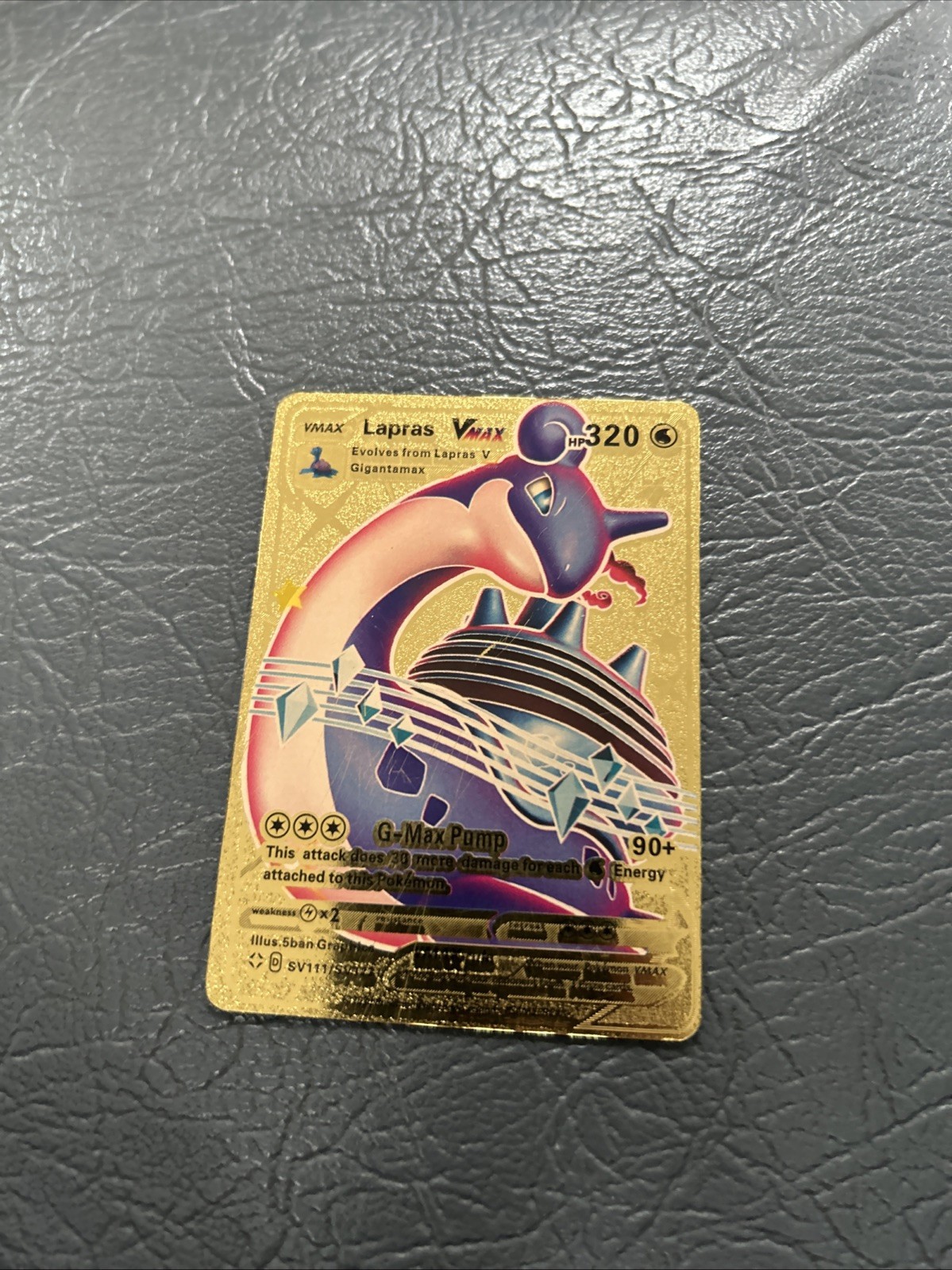 Pokémon TCG Lapras VMAX Sword & Shield Base Set 203/202