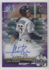 2017 Bowman Chrome Prospect Purple Refractor /250 Lewis Brinson #CPA-LB Auto r7d