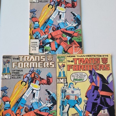 Marvel Comics The Transformers #12 & #20 Vintage Comic Book Lot 1985