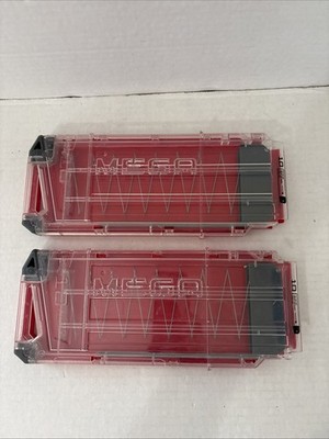 2- Nerf Mega 10 Round Magazine Clips Ammo Holder