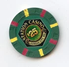 25.00 Chip from the Station Casino Kansas City Missouri H&C