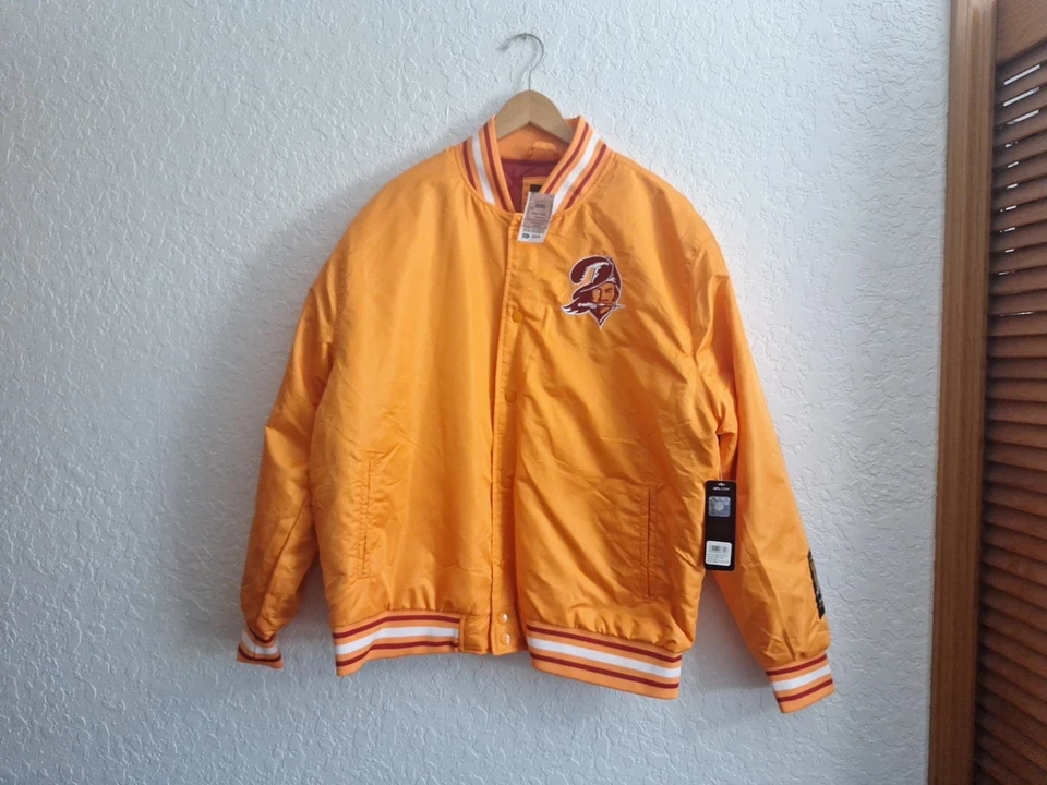 NFL Apparel Tampa Bay Buccaneers Creamsicle Satin Jacket New Large - Image 2 of 4