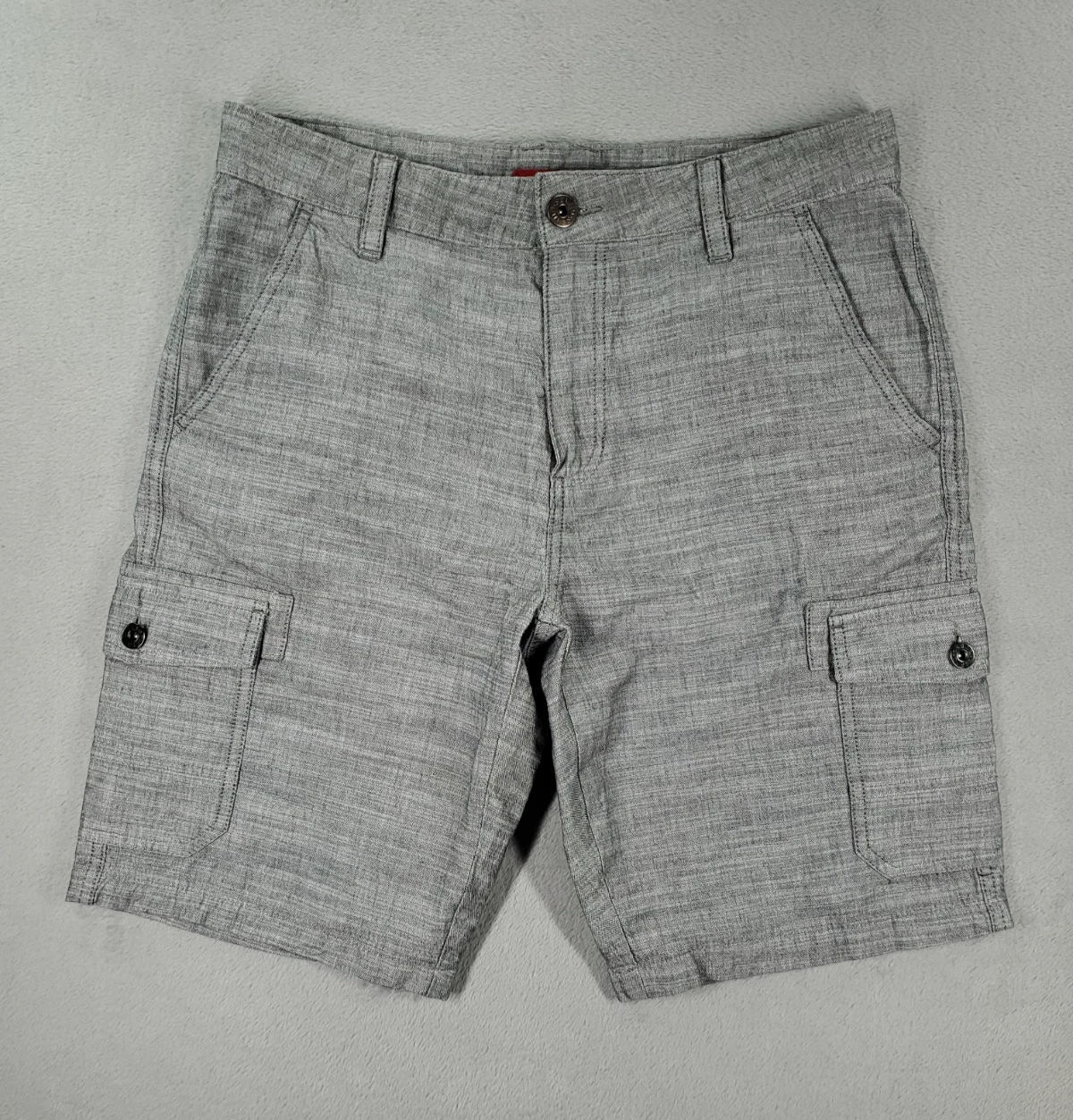 Guess Shorts Mens 32 Gray Cargo 11" Relaxed Mid Rise Hiking Outdoor