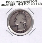 1935-P Washington Quarter. U Grade - Check the Hi-Res scans.