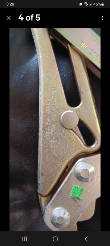 Klein Tool 1684-74, Chicago Curved Jaw Grip for EHS Cable -0.218" - 0.55"
