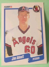 1990 Fleer - Jim Abbott #125 - California Angels