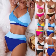Womens High Waisted Bikini set Flattering - Summer Bathing Swimwear Beachwear