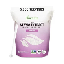 Durelife 100% Pure stevia extract sweetener 8 oz | No Erythritol NON-GMO Proj...