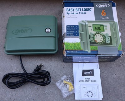 Orbit 6 Station Easy-Set Logic Water Smart Sprinkler Timer-Model # 57894 NEW