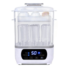Baby Bottle Steamer and Dryer, All-In-One Sterilizer and Dryer for All Baby Bott