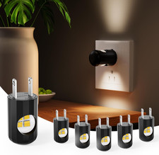 6 Pack LED Night Lights with Dusk to Dawn Sensor, 3000K Soft White, Plug in Wal