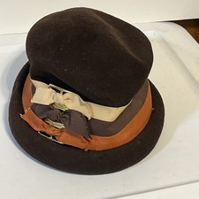 Vintage Glenover Henry Pollack Inc Brown Wool Hat Size 22 Women  s Hat Fashion