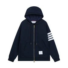 New Thom Br0wne Street Fashions Sweatshirt Unisex Casual Full Zip Hoodies Jacket