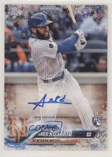 2018 Holiday WalMart Mega Box Metallic Snowflake 3/10 Amed Rosario Auto fm0