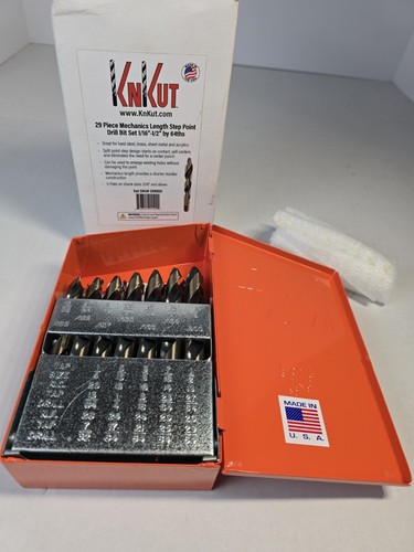 KnKut KNK-29KK10 Oxide Length Step Point Drill Bit Set - 29-Piece for ...