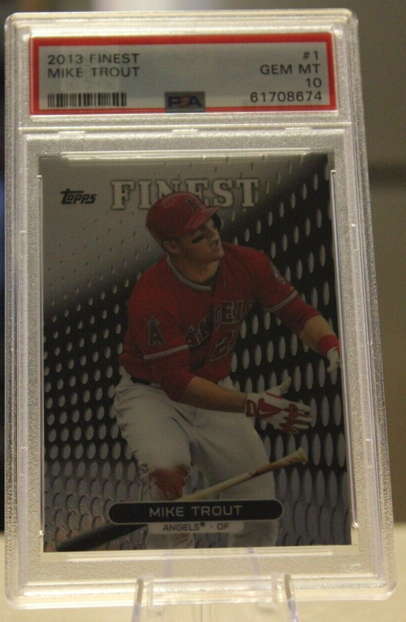 2013 Topps Finest MIKE TROUT #1 - PSA 10 GEM MINT - Los Angeles Angels