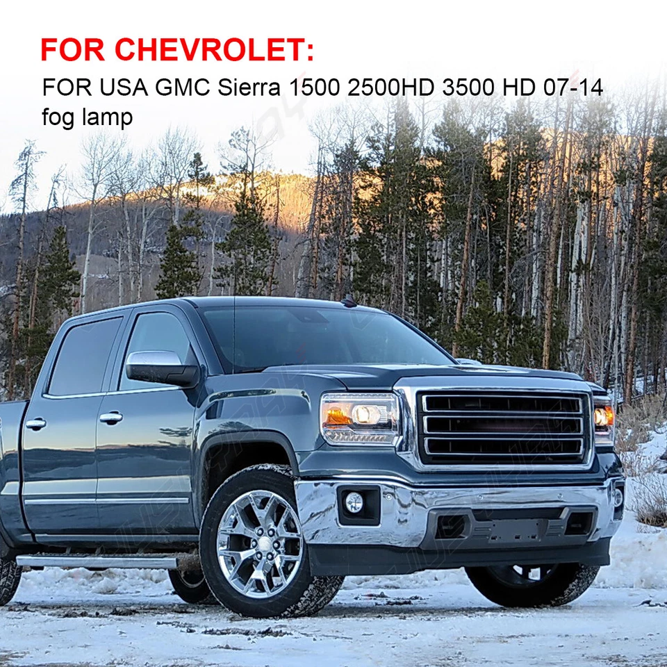 Пара светодиодных противотуманных фар бампер лампы для GMC Sierra 1500 2500 3500 HD 2007-2013 - Изображение 4 из 4