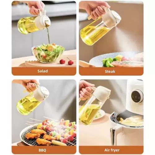 2-in-1 450ML Glass Oil Sprayer and Dispenser Spray Bottle Cooking Dispensers - Picture 11 of 19