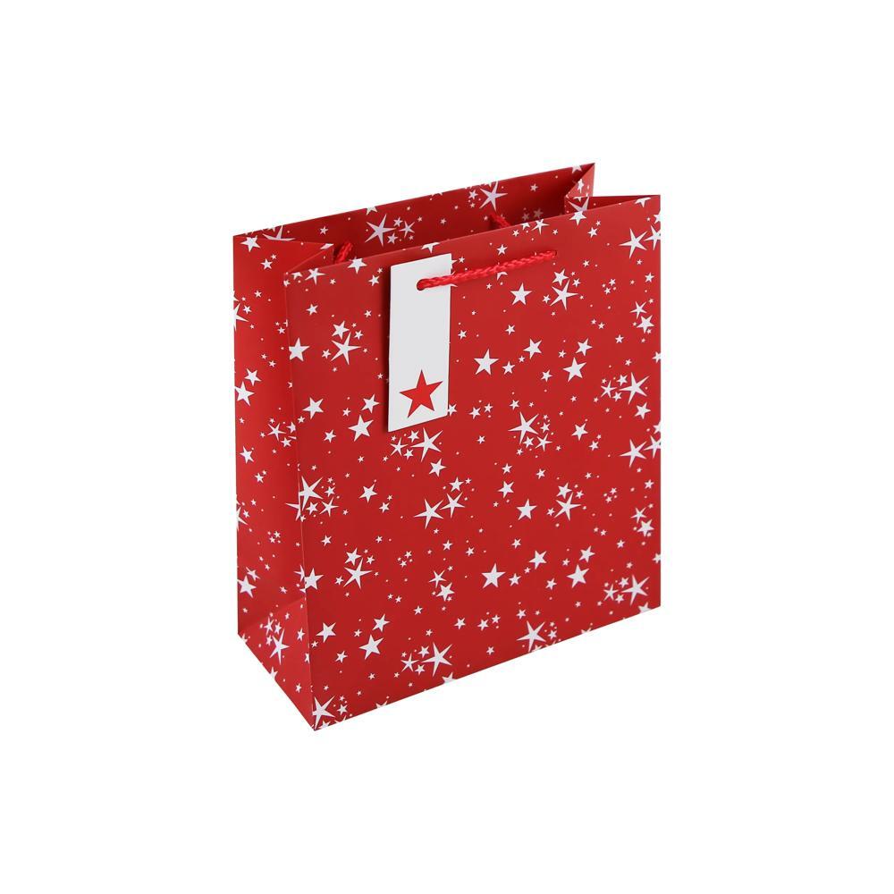 Tcf Stars Red Medium Christmas Gift Bag UK