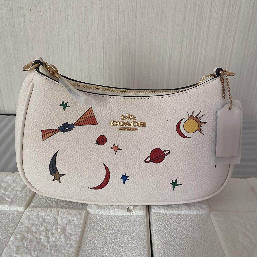 Coach X Observed Teri Shoulder Bag CU388 Leather Chalk Multi