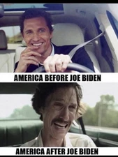 Joe Biden America Matthew McConaughey Funny Meme Metal 2x4 Fridge magnet 8612
