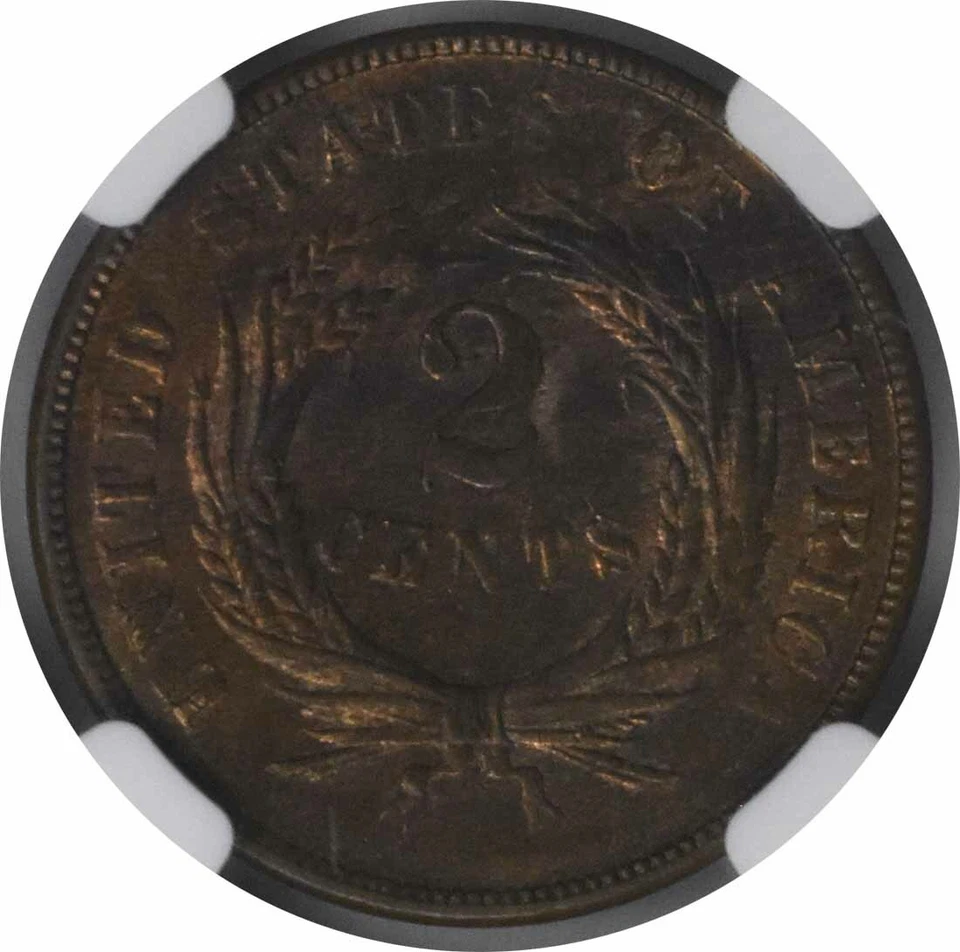 1870 Two Cent Piece MS64RB NGC - Image 4 of 4