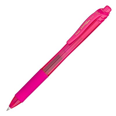 BL107-P Pentel EnerGel RT Liquid Gel Ink Pen, Tip, Pink Ink
