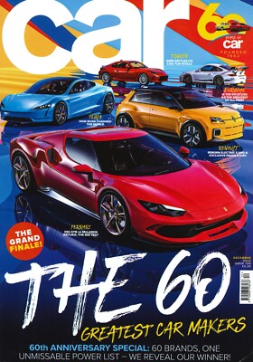 Car Magazine 60th Anniversary Special, Rolls-Royce, McLaren, Ford, December 2022