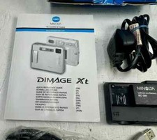 Minolta Dimage XT Camera Silver w/ Box & Charger - TESTED & WORKING
