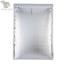 500 #0 Glamour Metallic Silver Poly Bubble Mailers 6.5" x 10" Extra Wide DVD CD