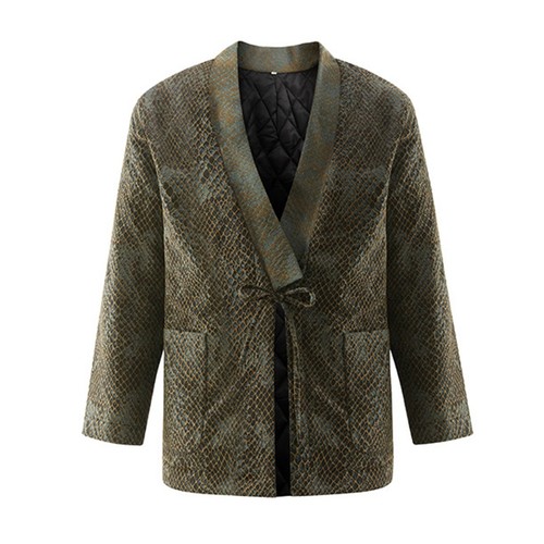 Cardigan imbottito casual da uomo Jacquard Hanfu Oversize da uomo casual - Foto 6 di 18