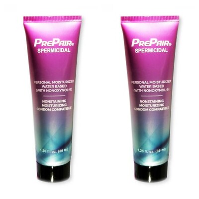 PREPAIR SPERMICIDAL LUBE MOISTURIZING LUBRICANT 1.25 oz  COUNT OF 2