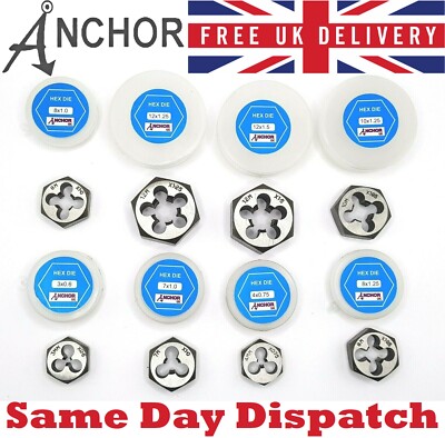Anchor Metrisch Rechts Sechskant Mutter Stirbt M3 M4 M5 M6 M8 M10 M12 Threading