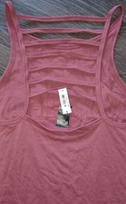 Victoria secret sport cage back tank new size small Deep Rose Shine Graphics