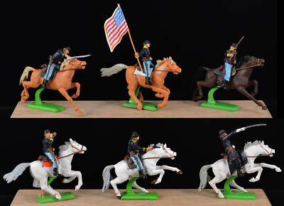 Britains Deetail # 398 - 1st Version Union Cavalry - vg-ex - 1971 - bases vary