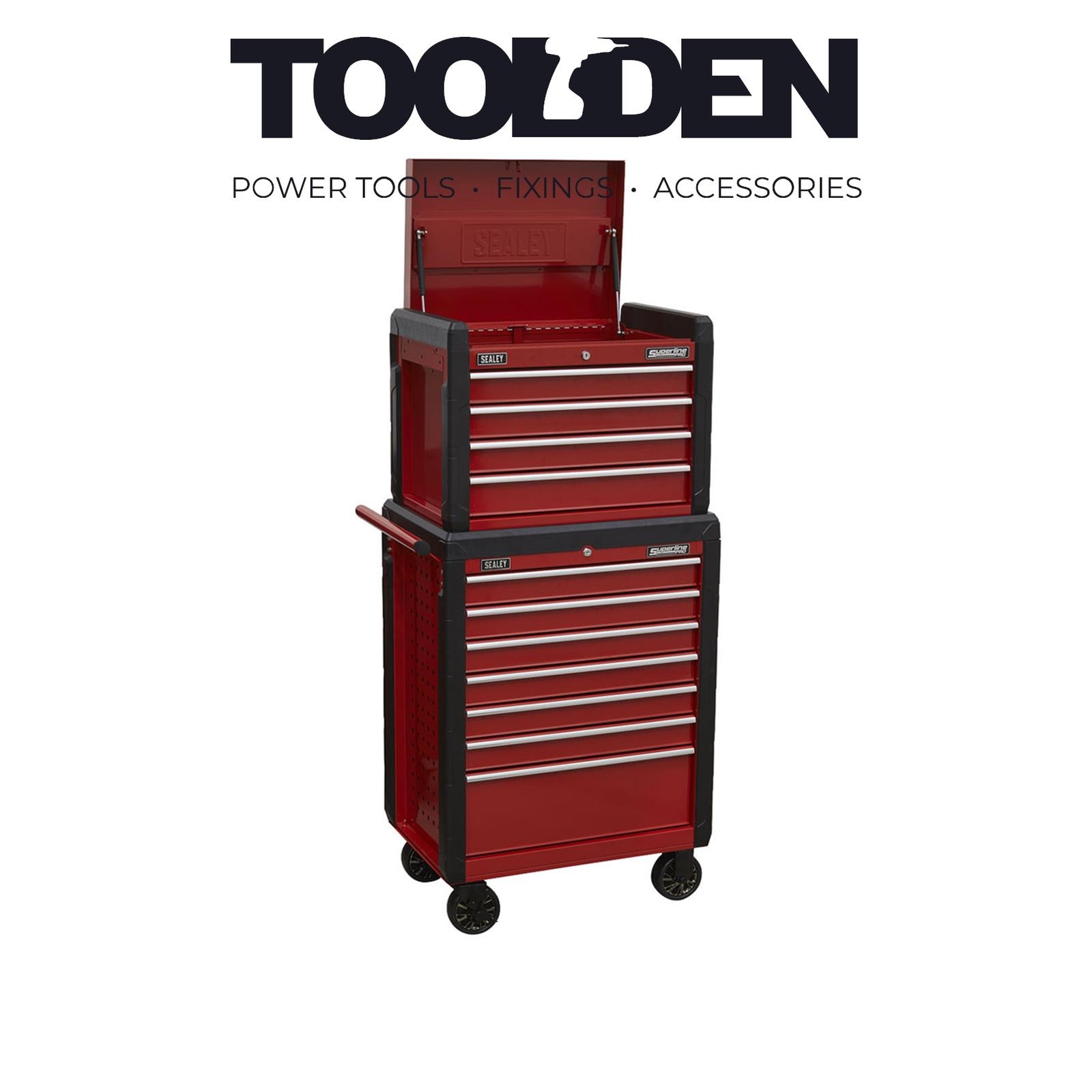 Sealey AP3411STACK Topchest 4 Drawer & Rollcab 7 Drawer Combination