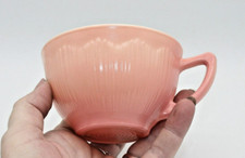 Antique Hazel Atlas Pastel Pink Textured Moderntone Platonite Cup 1934-1942 